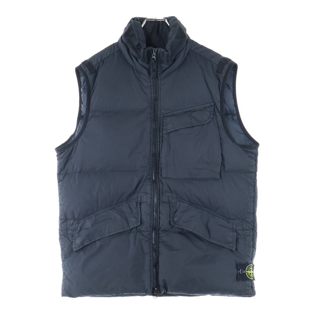 STONE ISLAND(ストーンアイランド) 22AW GARMENT DYED CRINKLE REPS R-NY DOWN ガーメントダイ クリンクル レップ R-NY ダウンベスト ブラック 7715G0123