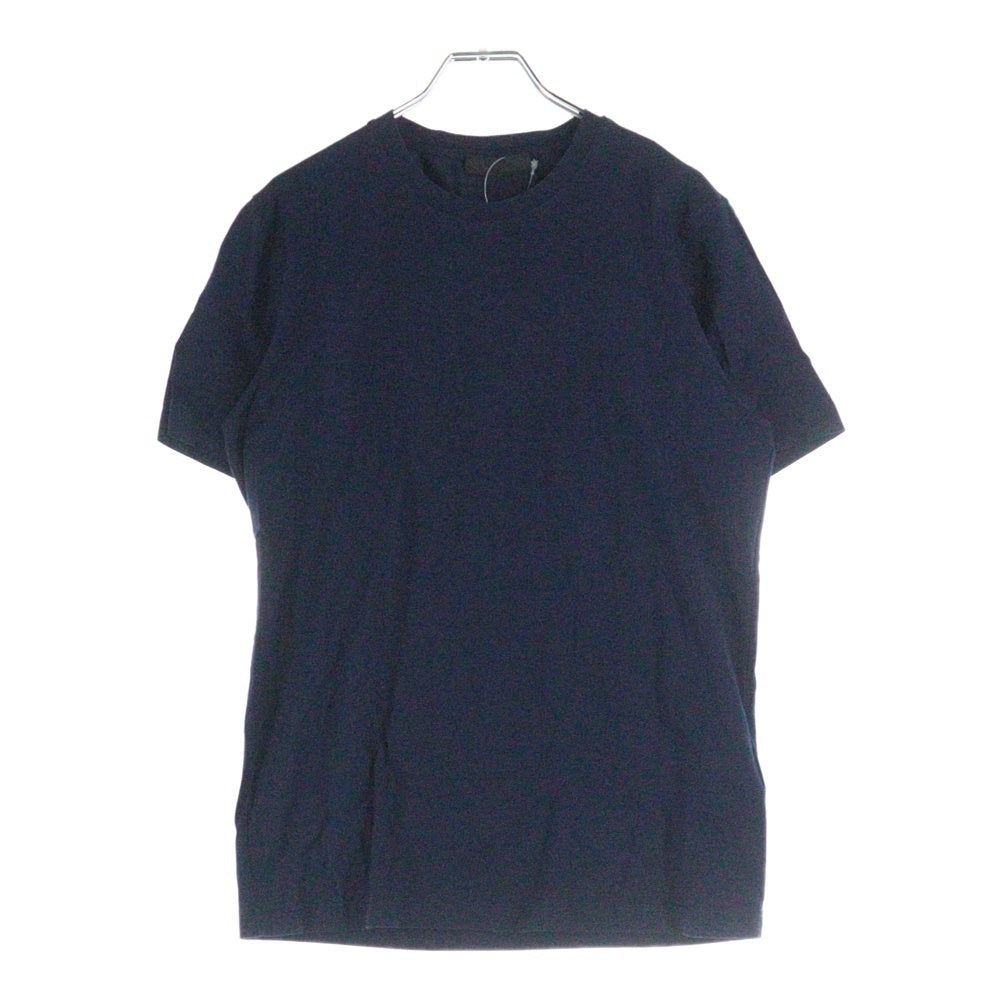 PRADA(プラダ) Stretch Cotton T-Shirt ストレッチコットンTシャツ クルーネック半袖Tシャツ UJM564 ネイビー