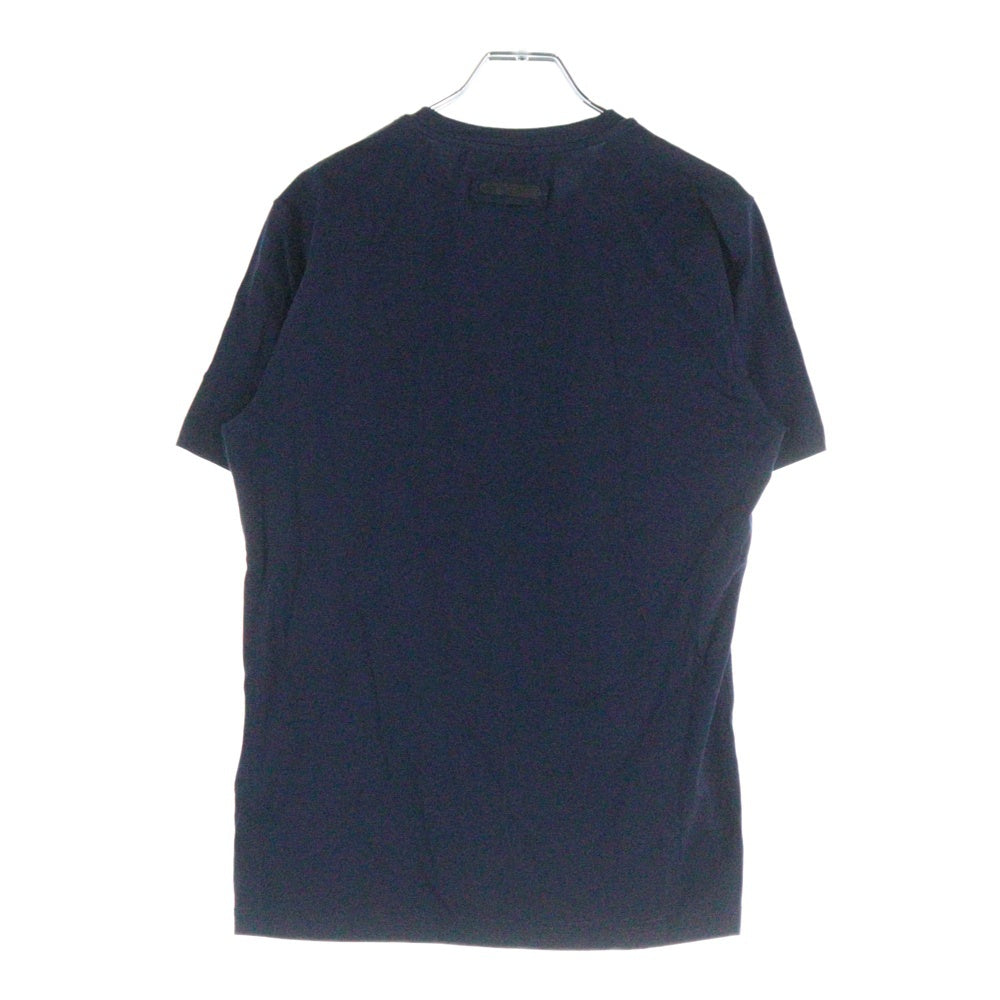 PRADA(プラダ) Stretch Cotton T-Shirt ストレッチコットンTシャツ クルーネック半袖Tシャツ UJM564 ネイビー