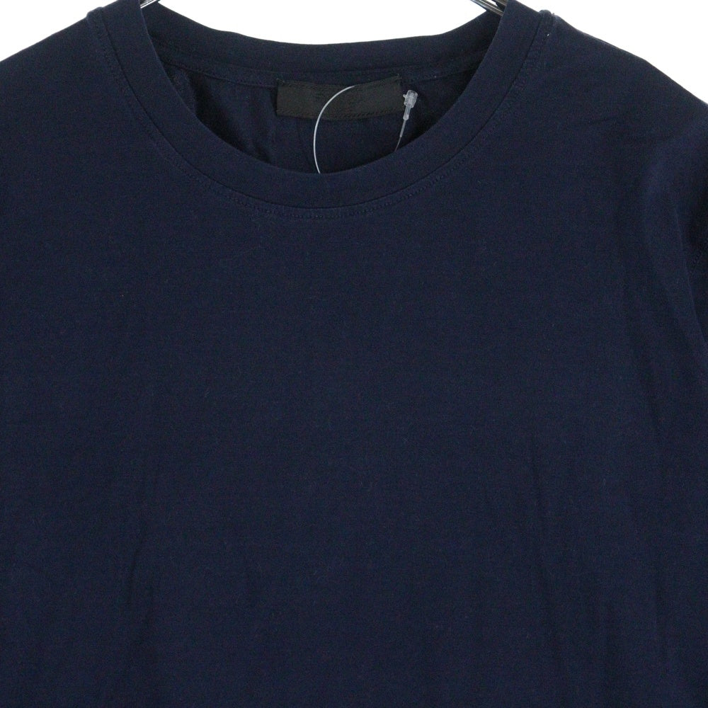 PRADA(プラダ) Stretch Cotton T-Shirt ストレッチコットンTシャツ クルーネック半袖Tシャツ UJM564 ネイビー