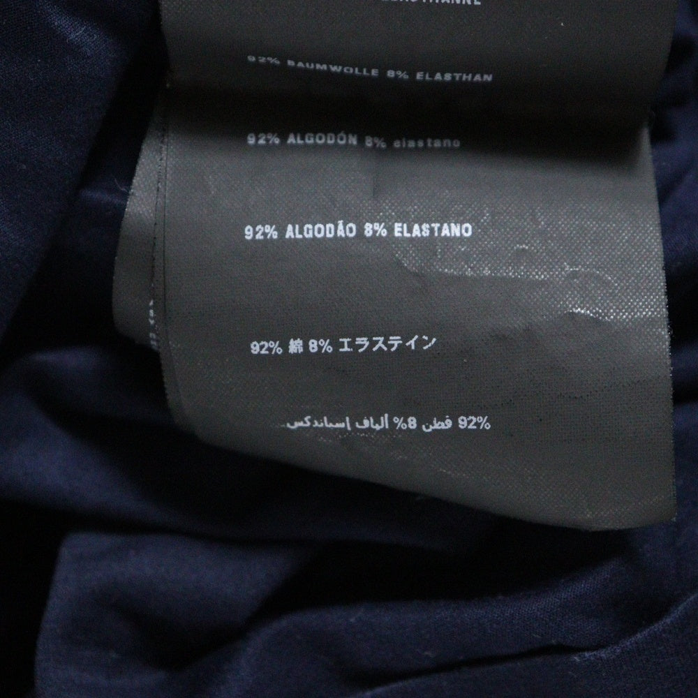 PRADA(プラダ) Stretch Cotton T-Shirt ストレッチコットンTシャツ クルーネック半袖Tシャツ UJM564 ネイビー