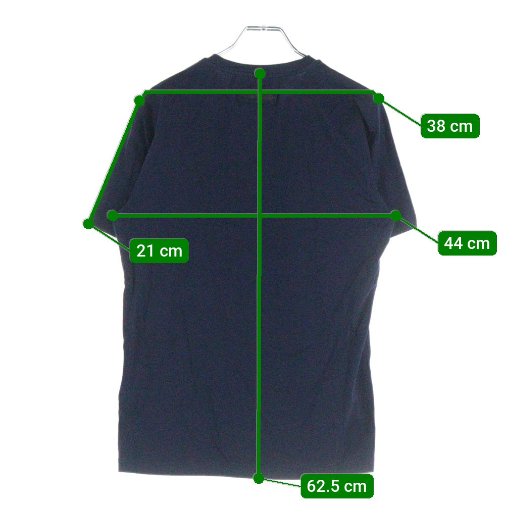 PRADA(プラダ) Stretch Cotton T-Shirt ストレッチコットンTシャツ クルーネック半袖Tシャツ UJM564 ネイビー