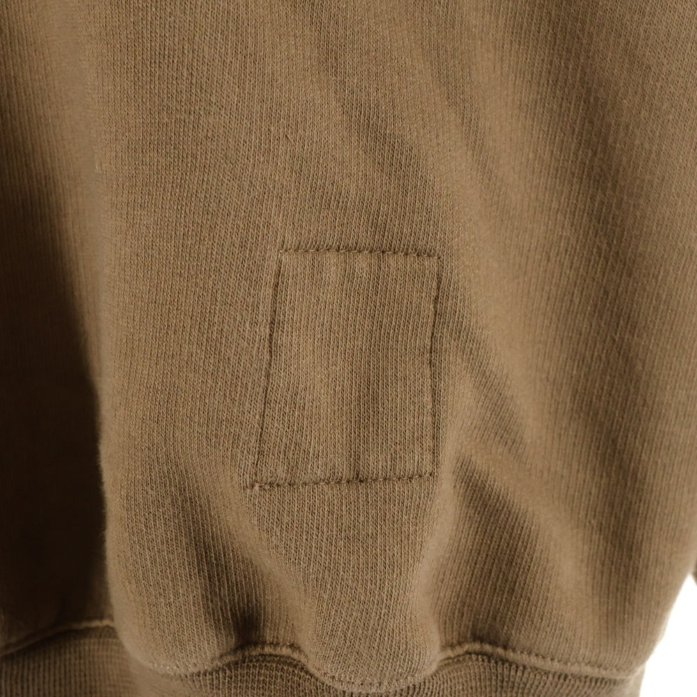 DRKSHDW(ダークシャドウ) CROPPED SWEAT クルーネックスウェットトレーナー ブラウン DS01D1249-F