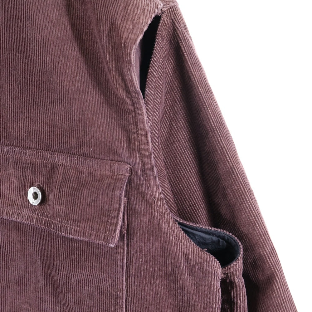 DRKSHDW(ダークシャドウ) CAPE SLEEVE CROPPED OUTERSHIRT クロップド コーデュロイジャケット ブラウン DS02C5702-MC