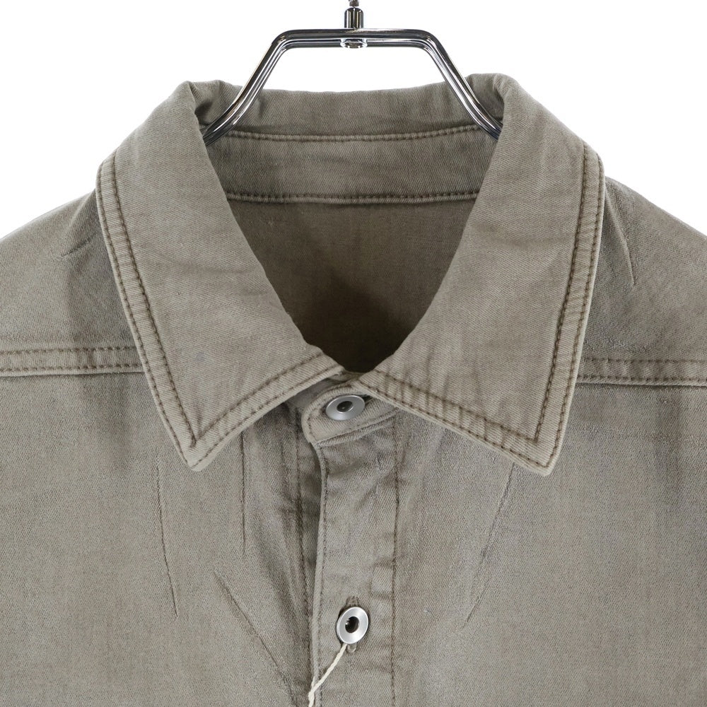 DRKSHDW(ダークシャドウ) CAPE SLEEVE CROPPED OUTERSHIRT クロップド コーティングデニムジャケット ベージュ DS01D1702-SCF