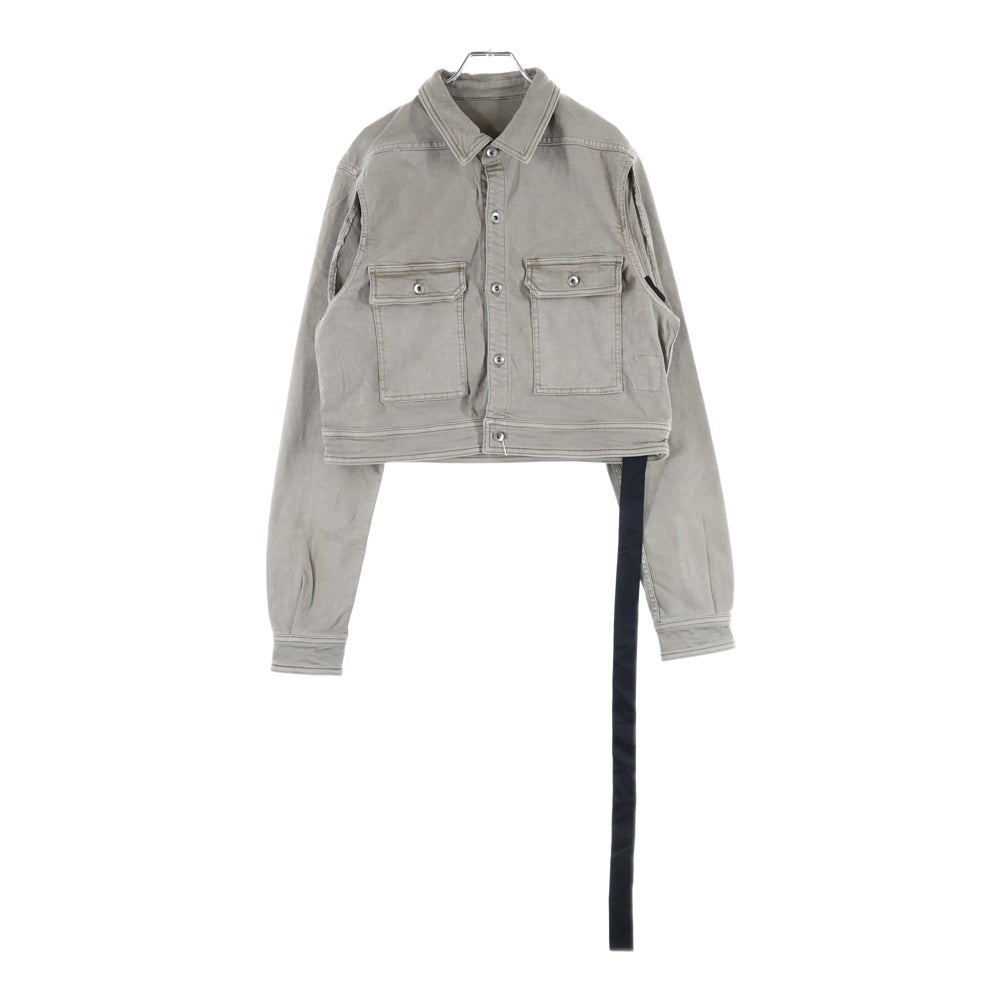 DRKSHDW(ダークシャドウ) CAPE SLEEVE CROPPED OUTERSHIRT クロップド コーティングデニムジャケット ベージュ DS01D1702-SCF