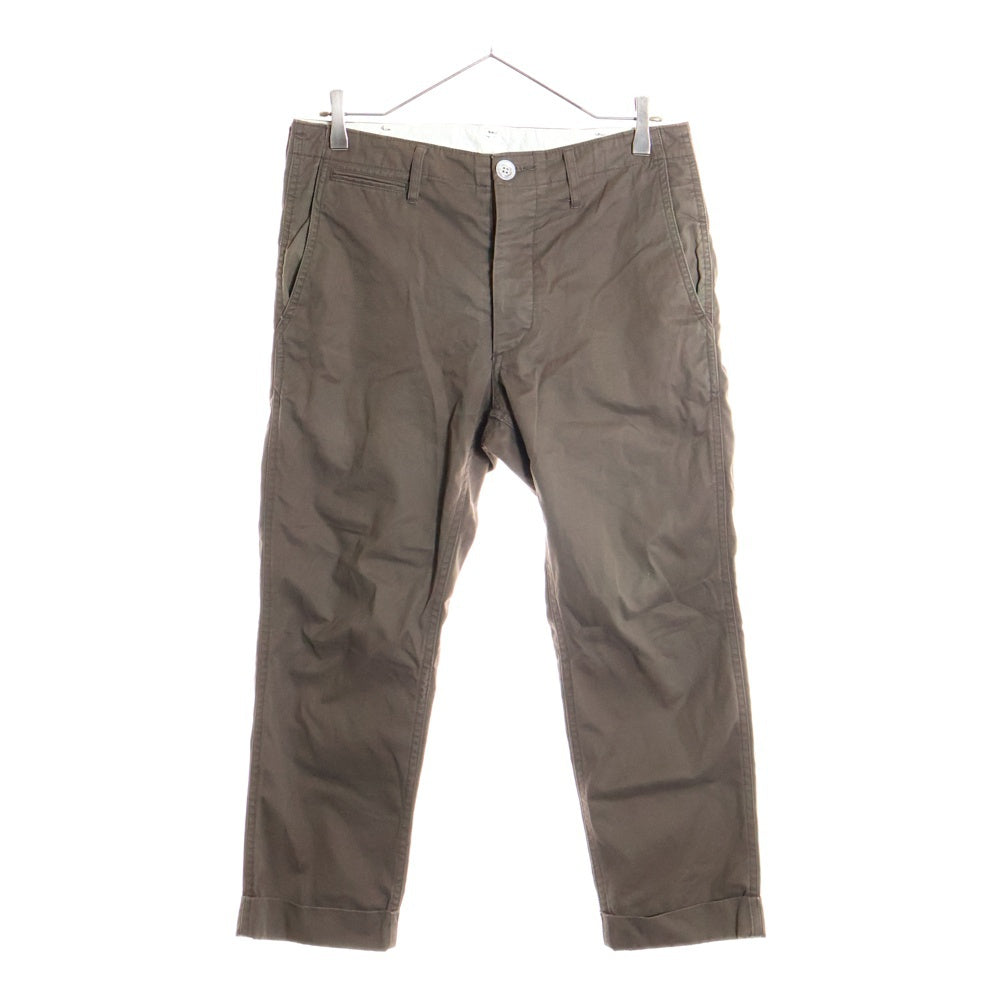 VISVIM(ヴィスヴィム) SLIM CHINO PANTS シンチバック ボタンフライ ストレートチノパンツ ブラウン VS0001392
