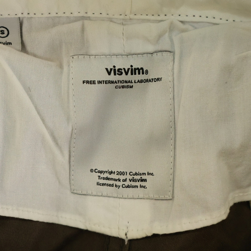 VISVIM(ヴィスヴィム) SLIM CHINO PANTS シンチバック ボタンフライ ストレートチノパンツ ブラウン VS0001392
