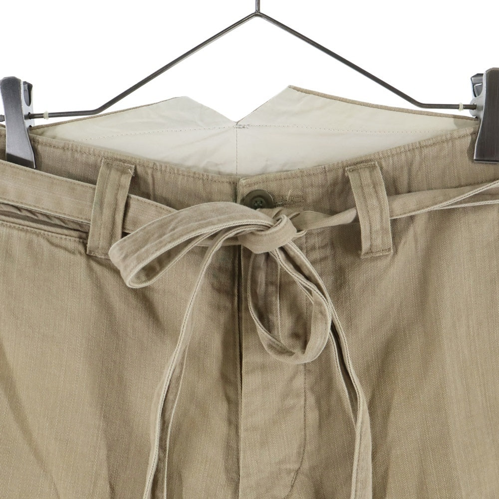 VISVIM(ヴィスヴィム) 13SS Slim Infantry Pants シンチバック ボタンフライ ストレートチノパンツ ベージュ 0113105008006