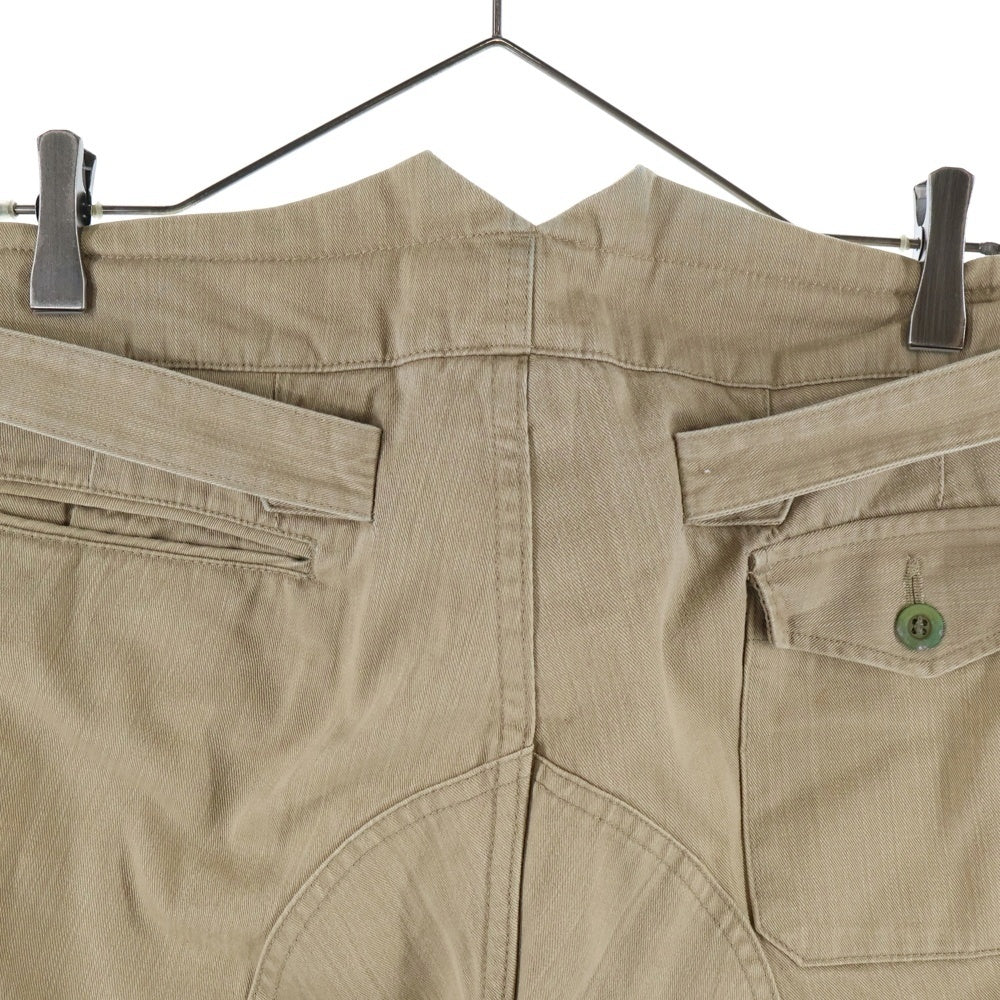 VISVIM(ヴィスヴィム) 13SS Slim Infantry Pants シンチバック ボタンフライ ストレートチノパンツ ベージュ 0113105008006