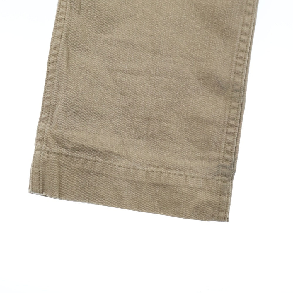 VISVIM(ヴィスヴィム) 13SS Slim Infantry Pants シンチバック ボタンフライ ストレートチノパンツ ベージュ 0113105008006
