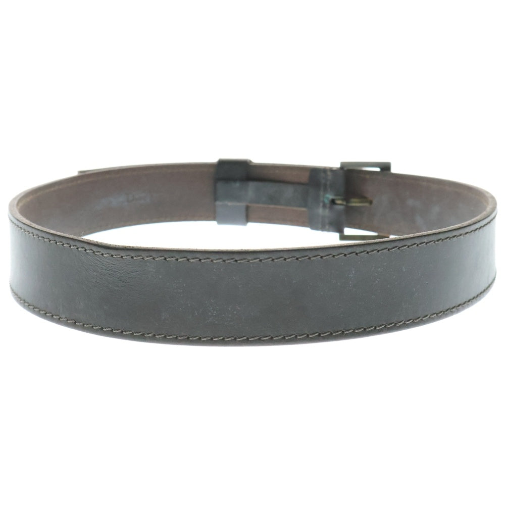 Dior HOMME(ディオールオム) Studs Belt スタッズ レザーベルト ブラウン