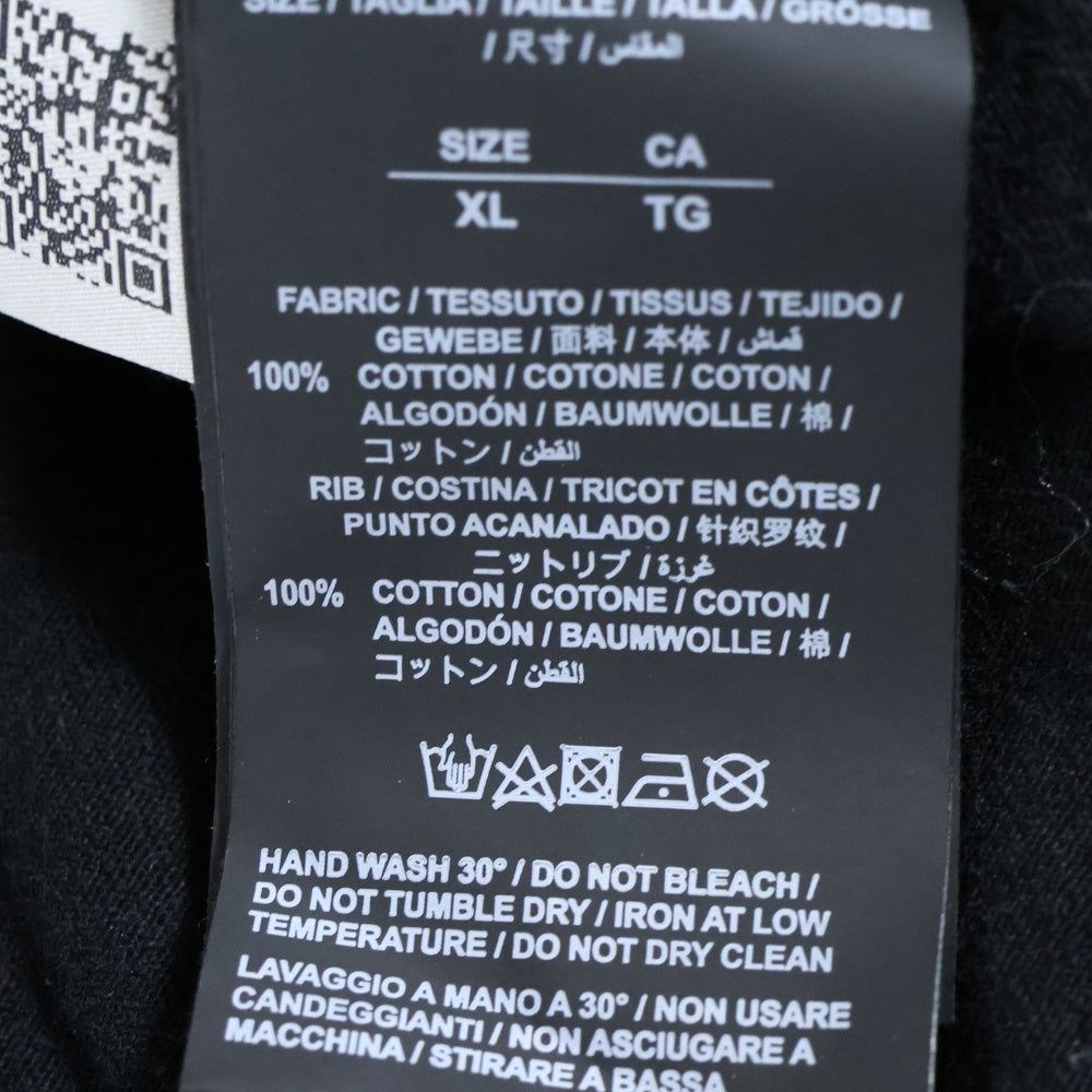 Palm Angels(パームエンジェルス) L/S T-SHIRT ネックロゴ 長袖Tシャツ ロンT ブラック PMAB001C99JER001