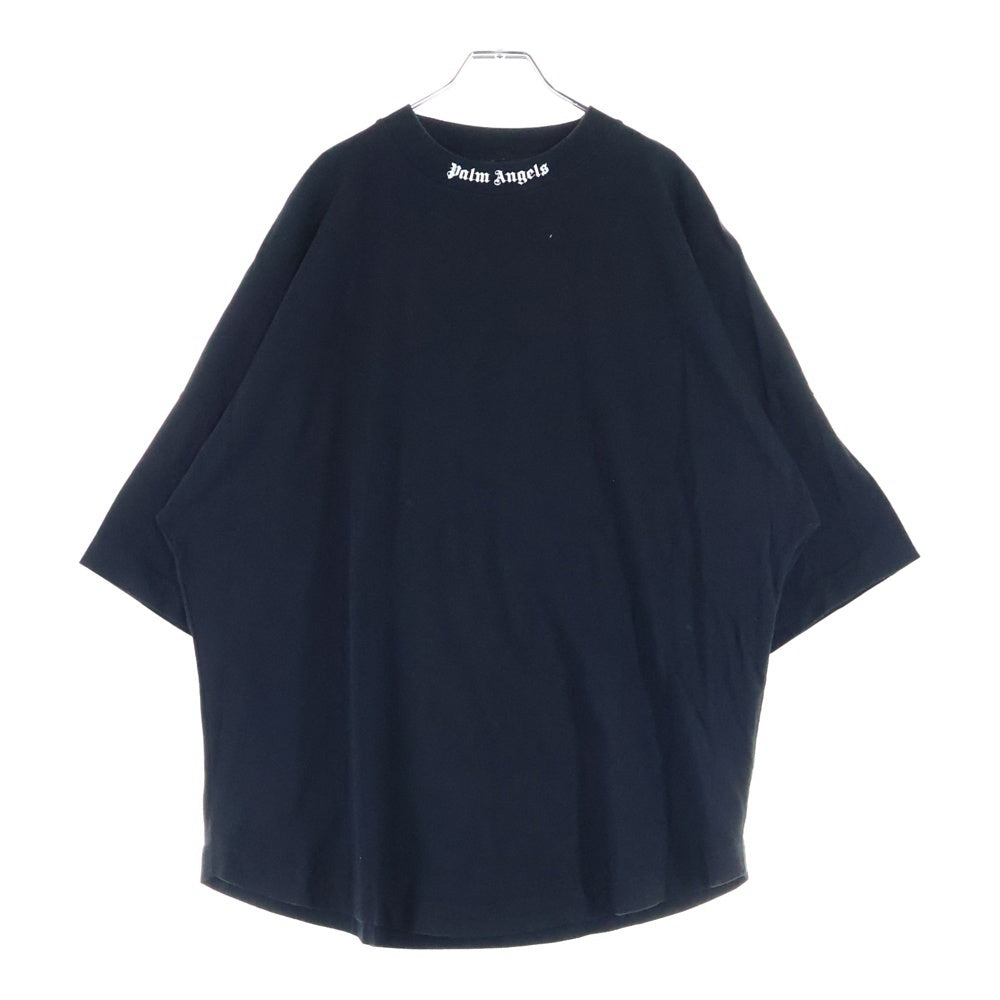Palm Angels(パームエンジェルス) S/S T-SHIRT ネックロゴ 半袖Tシャツ ブラック PMAA002R21JER001