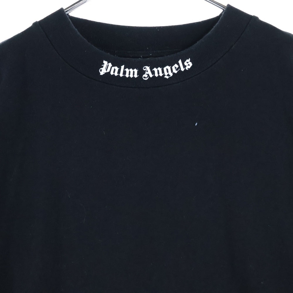 Palm Angels(パームエンジェルス) S/S T-SHIRT ネックロゴ 半袖Tシャツ ブラック PMAA002R21JER001