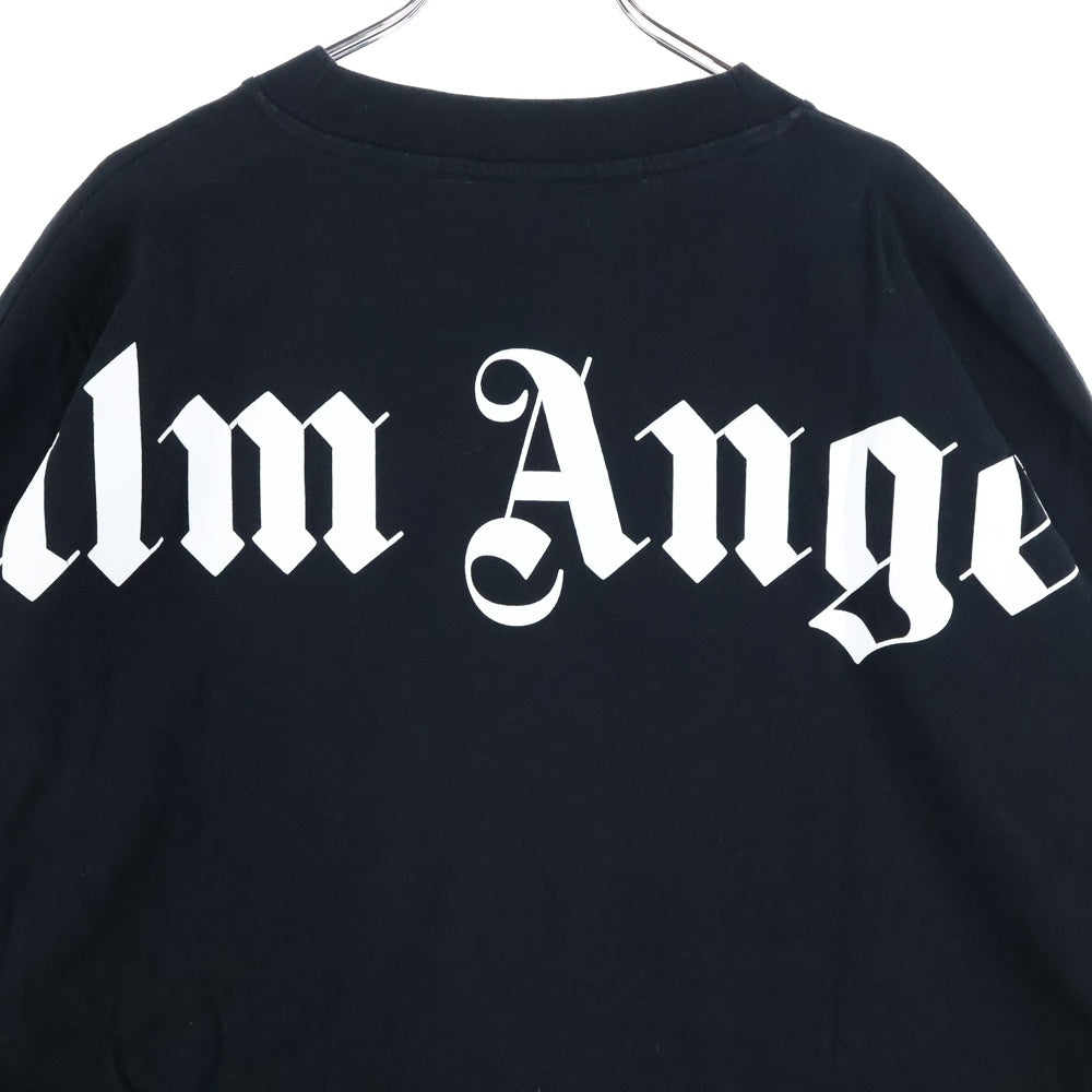 Palm Angels(パームエンジェルス) S/S T-SHIRT ネックロゴ 半袖Tシャツ ブラック PMAA002R21JER001