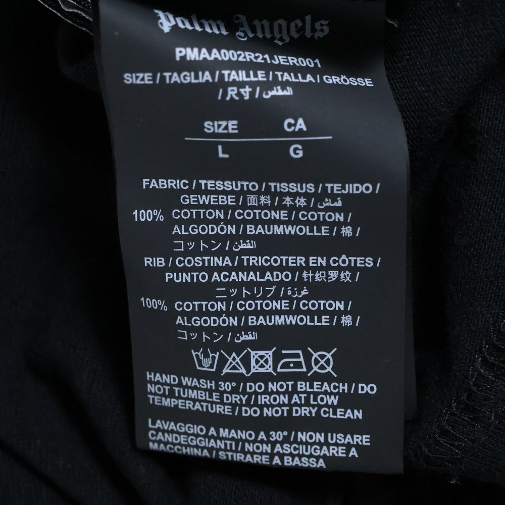 Palm Angels(パームエンジェルス) S/S T-SHIRT ネックロゴ 半袖Tシャツ ブラック PMAA002R21JER001