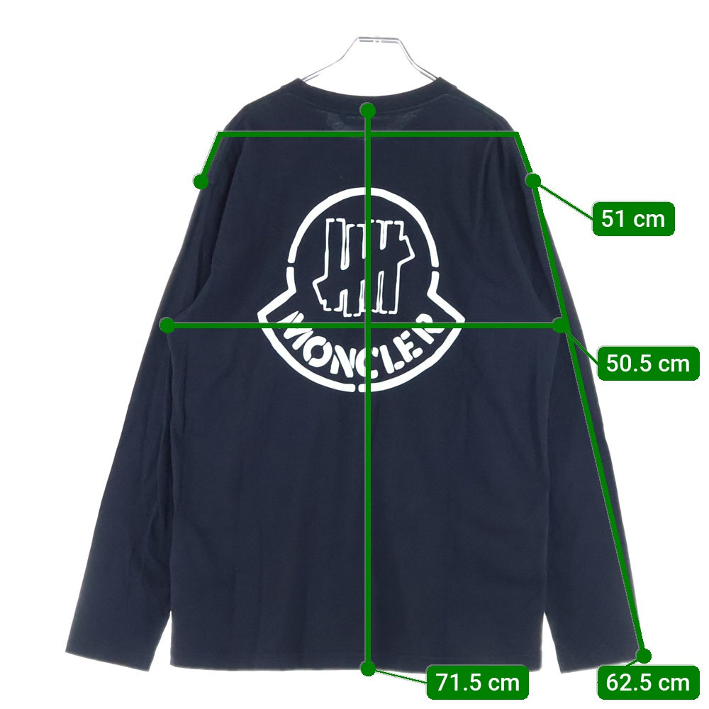 MONCLER GENIUS(モンクレール ジーニアス) ×UNDEFEATED MAGLIA T-SHIRT M/LUNGA アンデフィーテッド 長袖Tシャツ ロンT ブラック F20928D70510