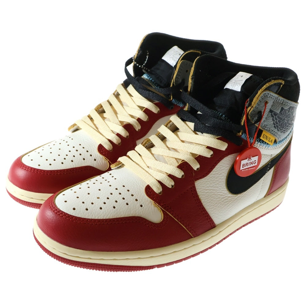 NIKE(ナイキ) ×UNION AIR JORDAN1 RETRO HIGH OG SP ユニオン エアジョーダン1 ハイカットスニーカー ホワイト/レッド/ブラック US8.5/26.5cm HV8563-600