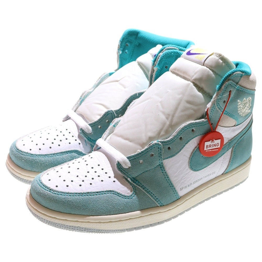 NIKE(ナイキ) AIR JORDAN1 RETRO HIGH OG エアジョーダン1 ターボグリーン ハイカットスニーカー ホワイト/グリーン US9/27cm 555088-311