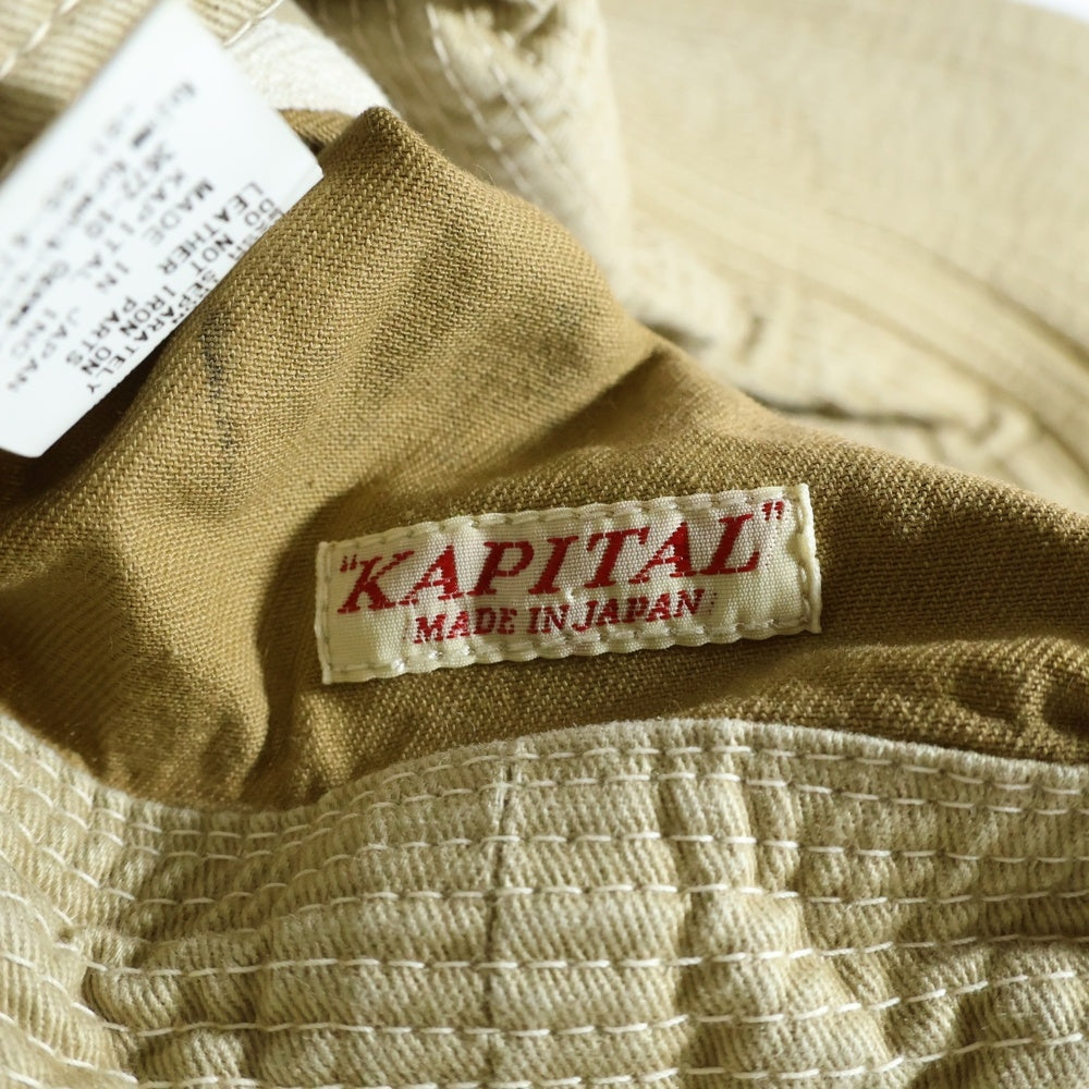 KAPITAL(キャピタル) 老人ト海 パッチワークハット バケットハット KE-186 ベージュ