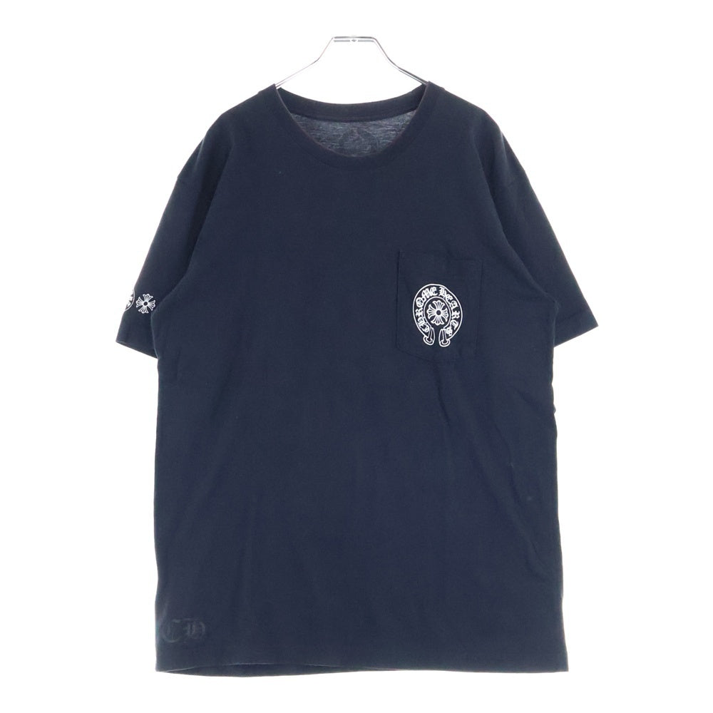 CHROME HEARTS(クロムハーツ) CH T-SHIRT バックホースシュープリント 半袖Tシャツ ブラック