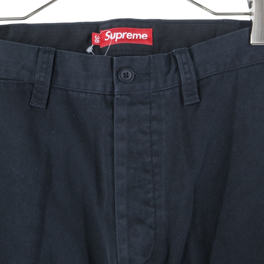 SUPREME(シュプリーム) 24SS Chino Pant ロゴ刺繍 チノパンツ ブラック