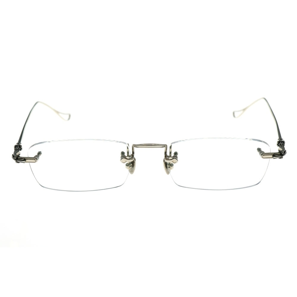 CHROME HEARTS(クロムハーツ) SINNERGASM2 CHクロステンプル リムレスアイウェア 眼鏡 シルバー
