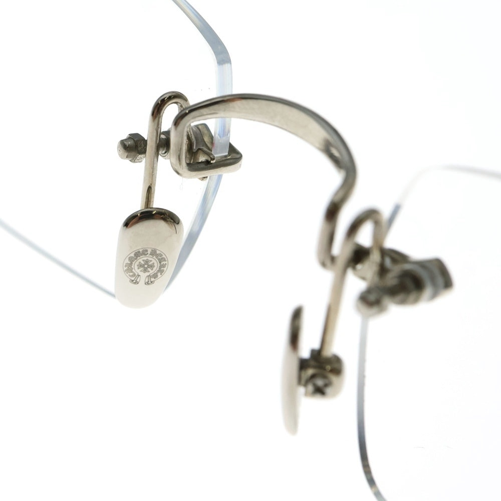 CHROME HEARTS(クロムハーツ) SINNERGASM2 CHクロステンプル リムレスアイウェア 眼鏡 シルバー
