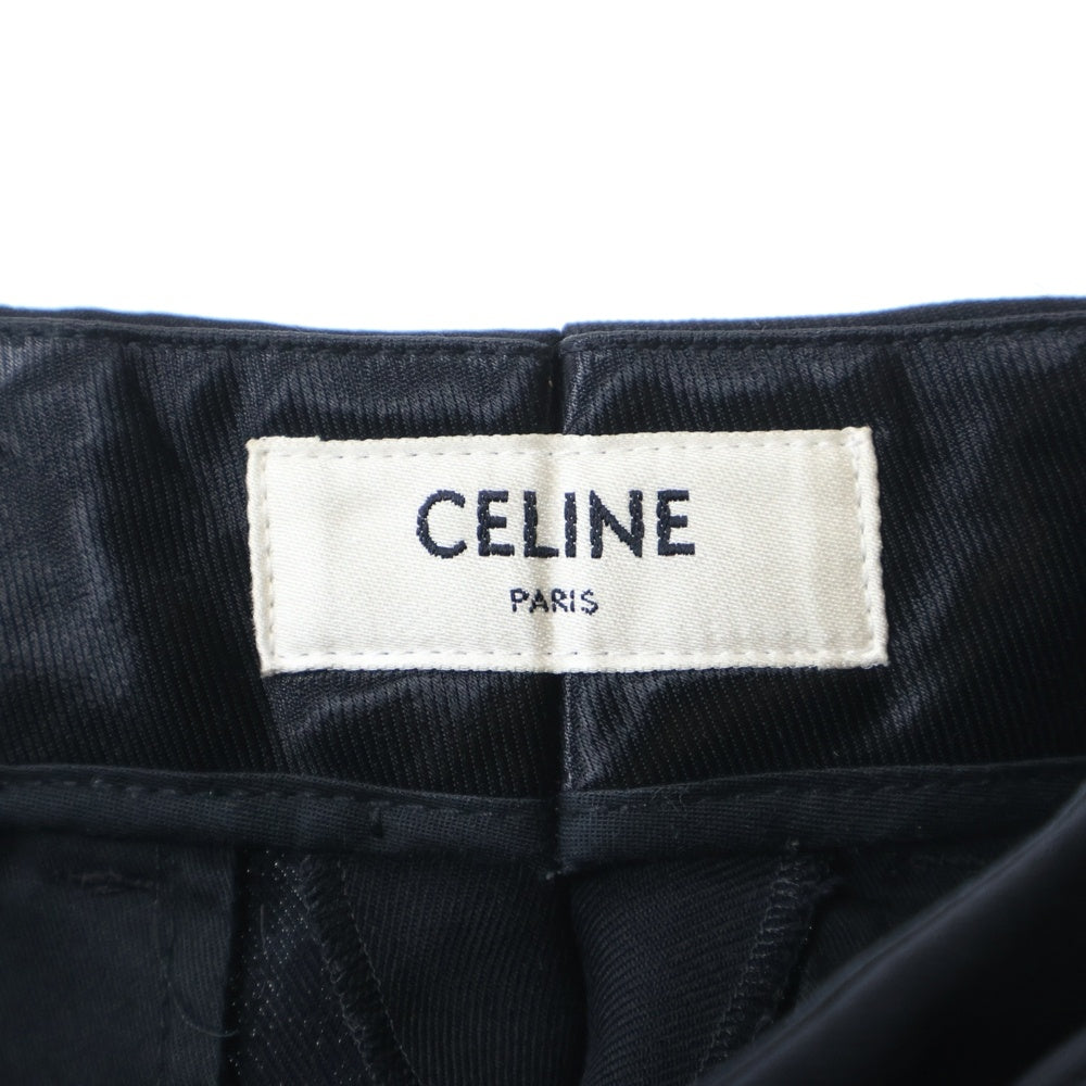CELINE(セリーヌ) Wool Pants ウールギャバジン クラシックストレートパンツ スラックス ブラック 2P085650D