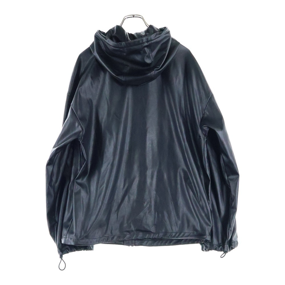 DIESEL(ディーゼル) J-MICC フェイクレザージップアップパーカー フーディー ブラック A12599