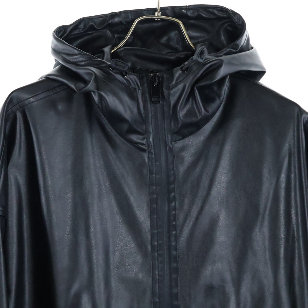 DIESEL(ディーゼル) J-MICC フェイクレザージップアップパーカー フーディー ブラック A12599