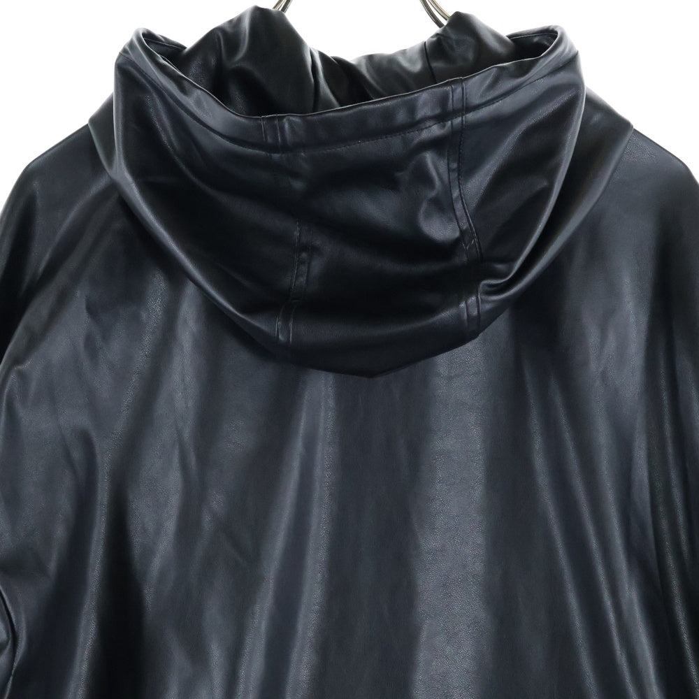 DIESEL(ディーゼル) J-MICC フェイクレザージップアップパーカー フーディー ブラック A12599