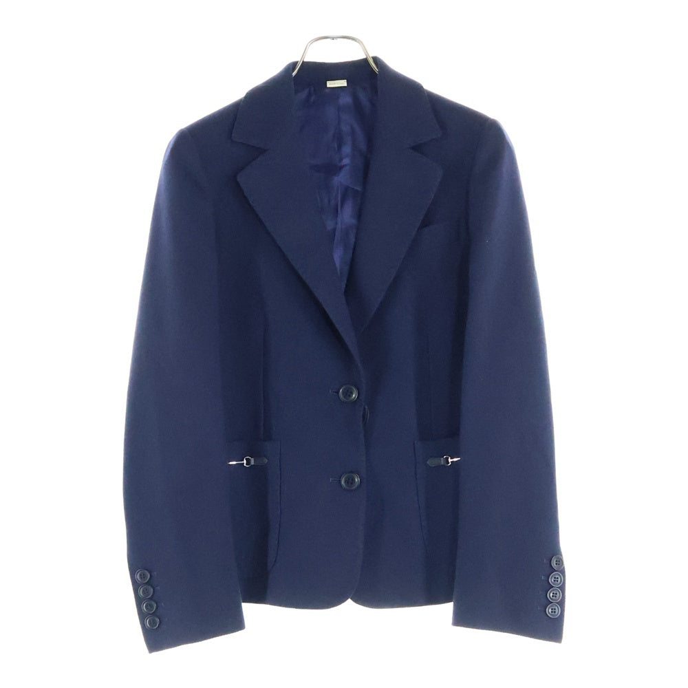 GUCCI(グッチ) Cashmere Bomber Jacket 2B カシミヤテーラードジャケット ネイビー レディース 771663 Z8BO2