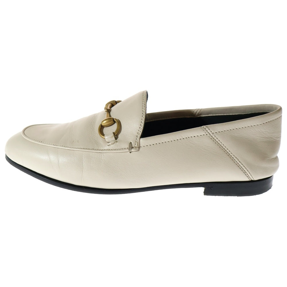 GUCCI(グッチ) Horsebit Leather Loafers ホースビット レザーローファー ホワイト レディース 414998