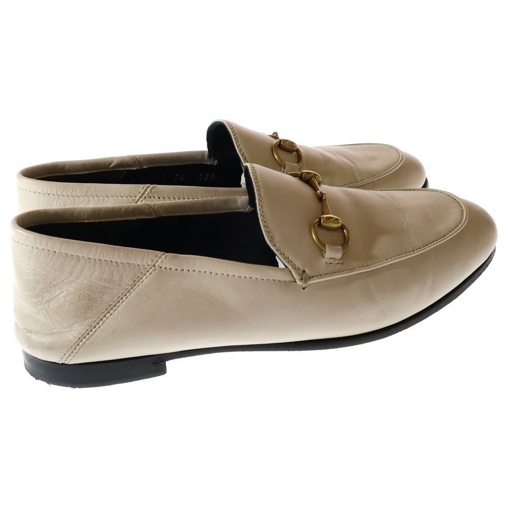 GUCCI(グッチ) Horsebit Leather Loafers ホースビット レザーローファー ホワイト レディース 414998