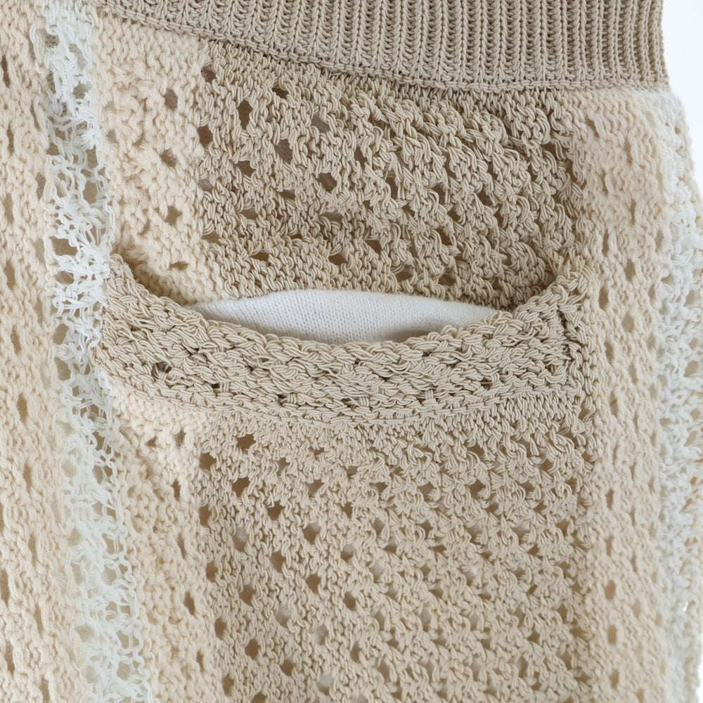 KITH(キス) 24SS Crochet Curtis Short クロシェット ニットショーツ ハーフパンツ ベージュ
