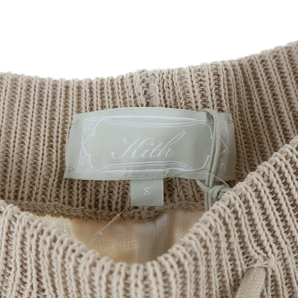 KITH(キス) 24SS Crochet Curtis Short クロシェット ニットショーツ ハーフパンツ ベージュ
