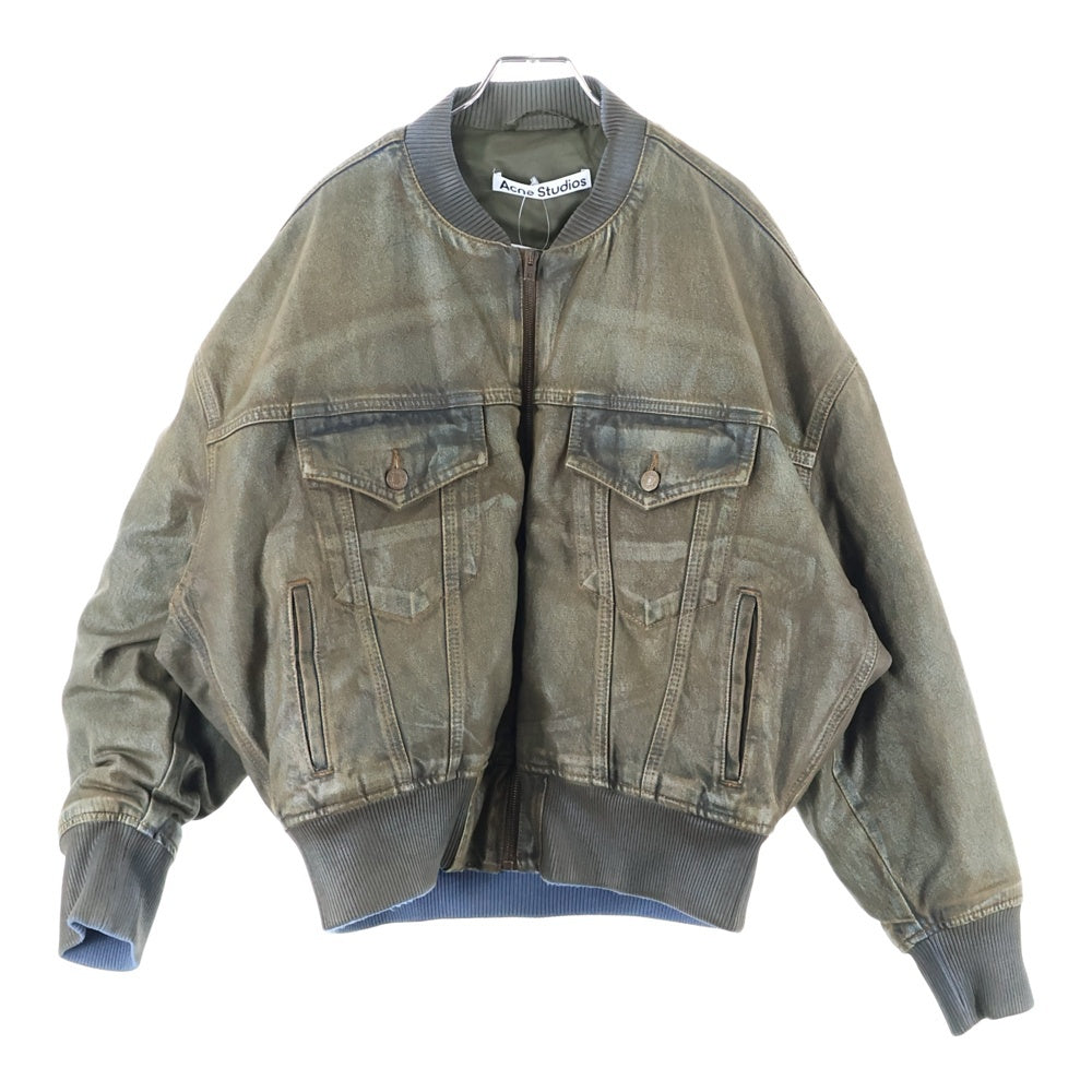Acne Studios(アクネ ストゥディオズ) 23AW Dyed Denim Bomber Jacket デニムボンバージャケット ブラウン FN-WN-OUTW000844 A90549-