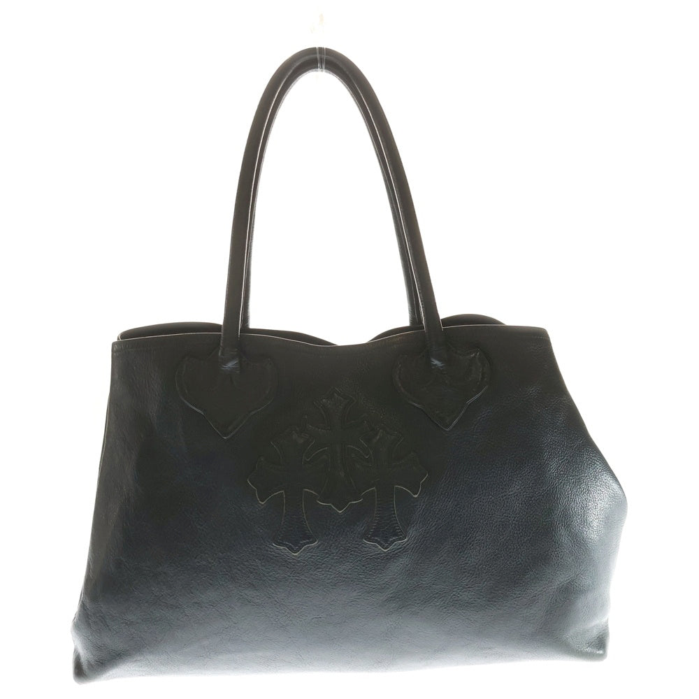CHROME HEARTS(クロムハーツ) TOTE W SNP 3CEME 3セメタリー レザートートバッグ ブラック
