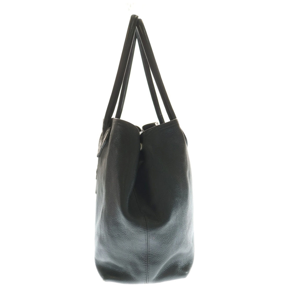 CHROME HEARTS(クロムハーツ) TOTE W SNP 3CEME 3セメタリー レザートートバッグ ブラック