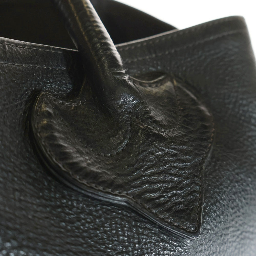 CHROME HEARTS(クロムハーツ) TOTE W SNP 3CEME 3セメタリー レザートートバッグ ブラック