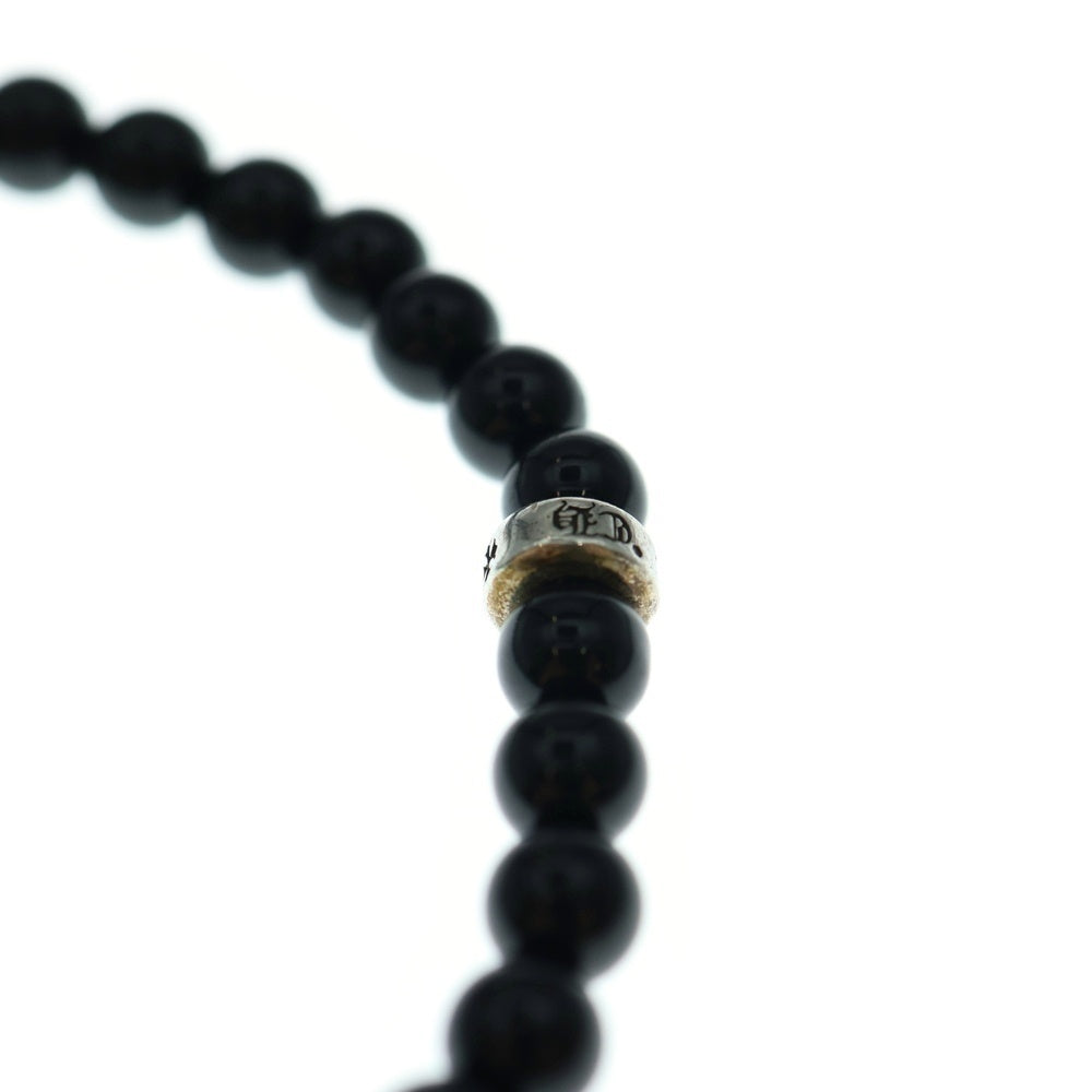 CHROME HEARTS(クロムハーツ) 6mm BEAD STACK CH CROSS スタックCHクロス ビーズブレスレット ブラック/シルバー