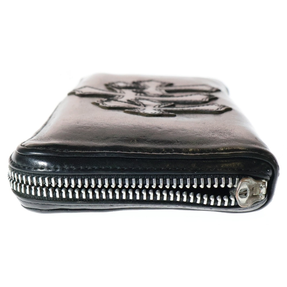 CHROME HEARTS(クロムハーツ) REC F ZIP 3クロス ラウンドジップレザーウォレット 財布 ブラック BCA368