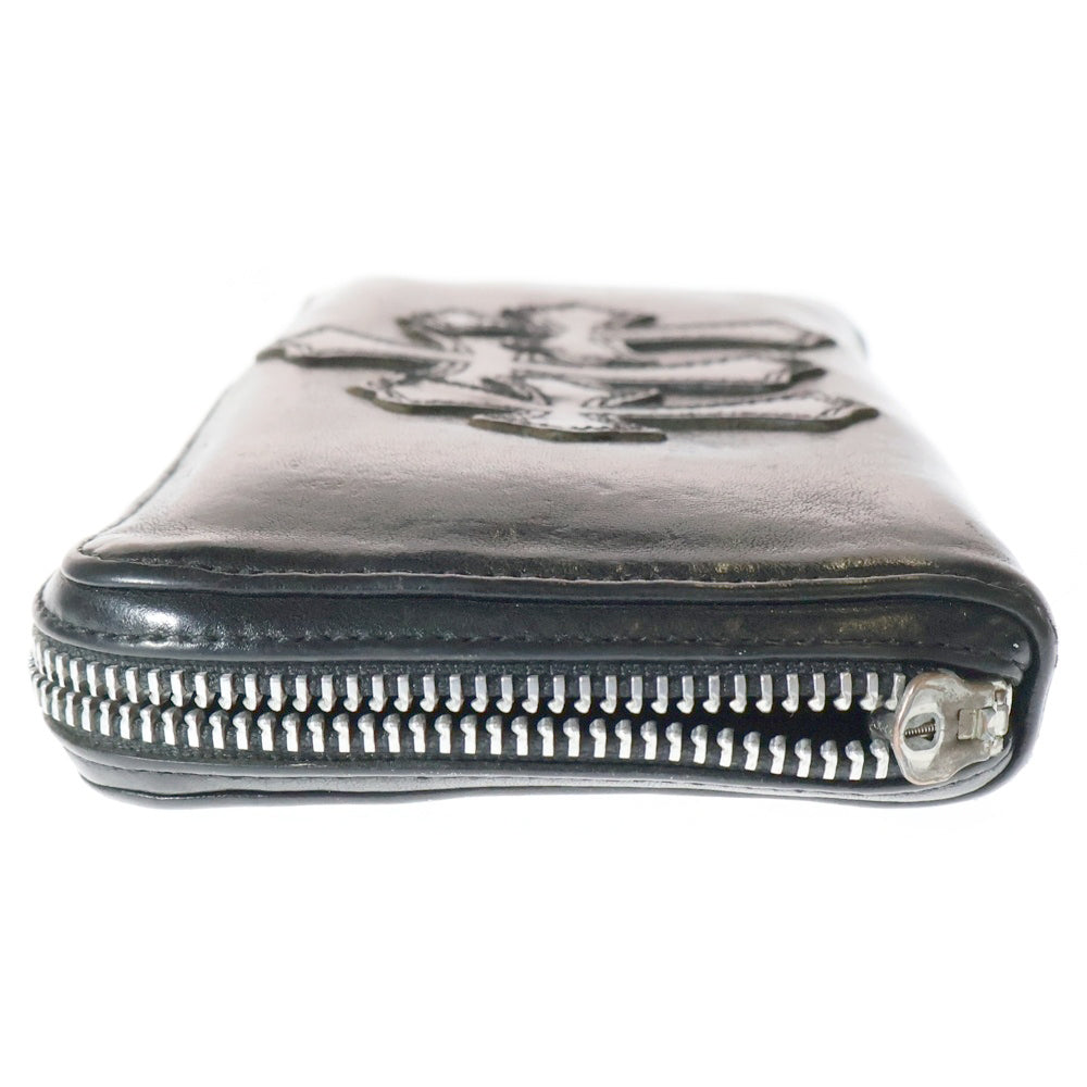 CHROME HEARTS(クロムハーツ) REC F ZIP 3クロス ラウンドジップレザーウォレット 財布 ブラック BCA368
