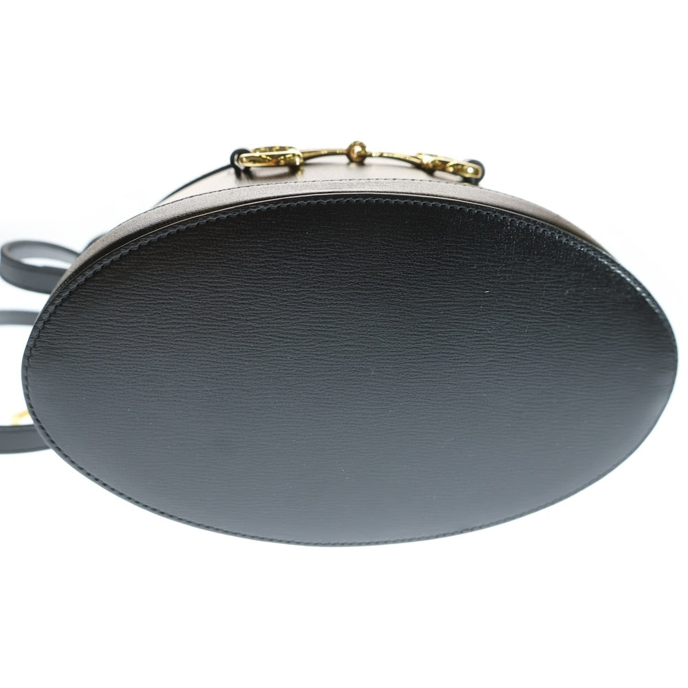 GUCCI(グッチ) Horsebit 1955 Bucket Bag ホースビット バケット レザーショルダーバッグ 巾着バッグ ブラック 602118 000926