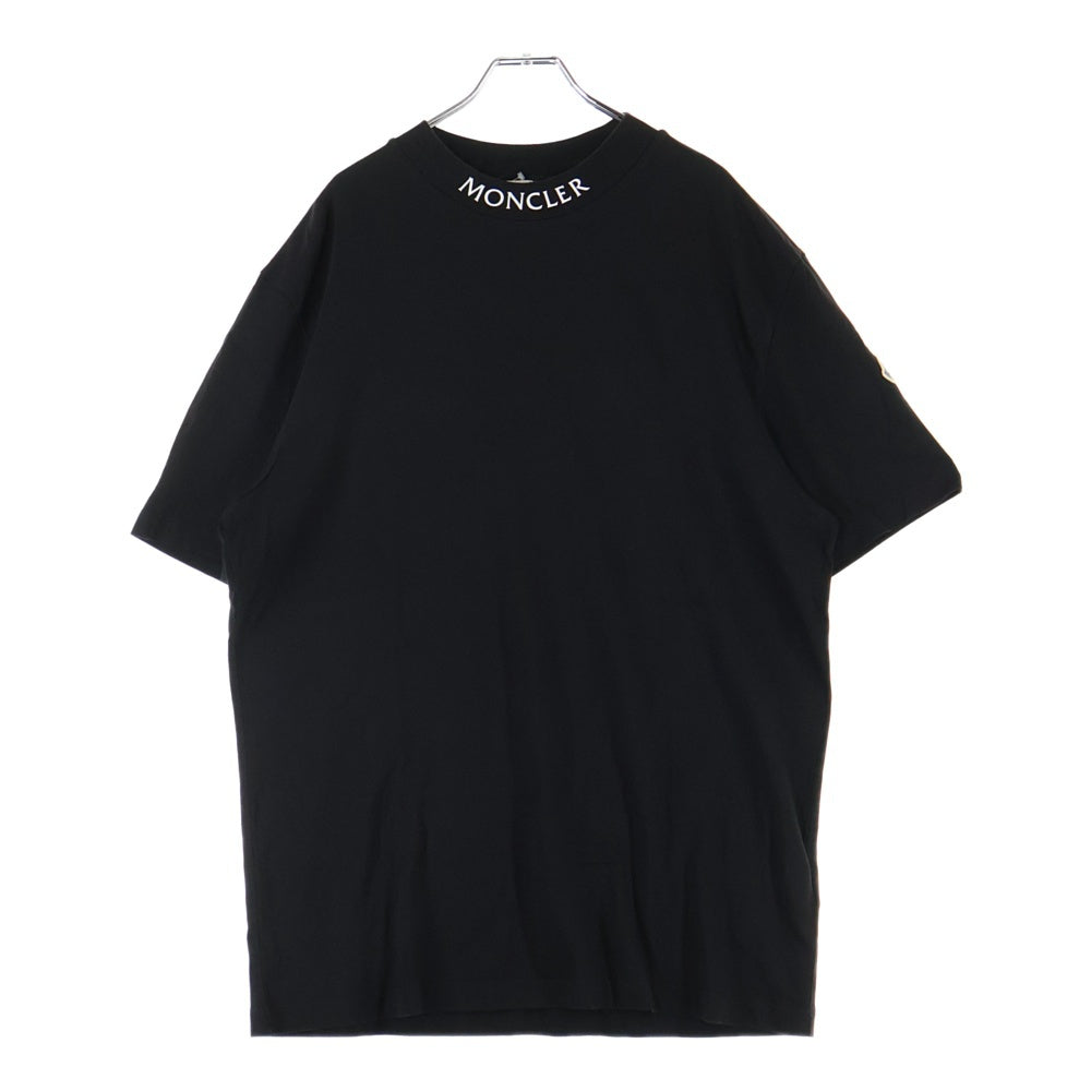 MONCLER(モンクレール) 21AW MAGLIA T-SHIRT マグリアTシャツ ネックロゴ半袖Tシャツカットソー G20918C00025 ブラッ