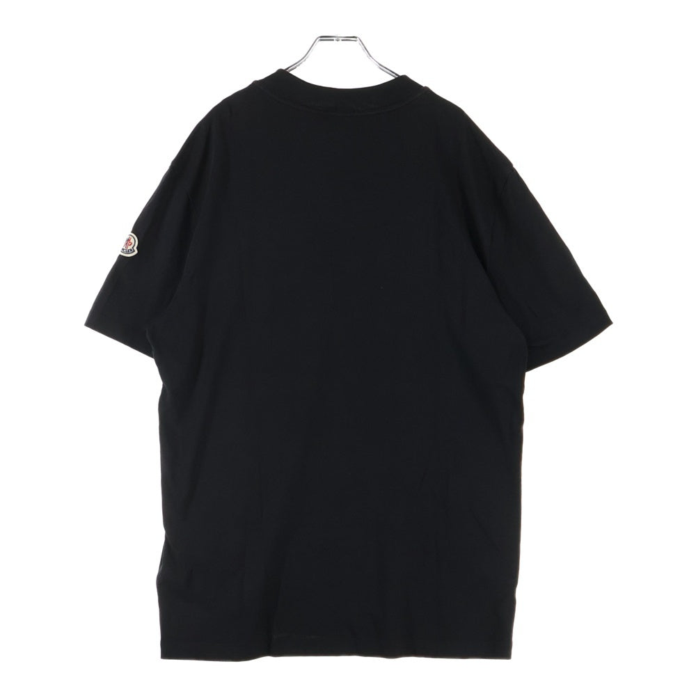 MONCLER(モンクレール) 21AW MAGLIA T-SHIRT マグリアTシャツ ネックロゴ半袖Tシャツカットソー G20918C00025 ブラッ