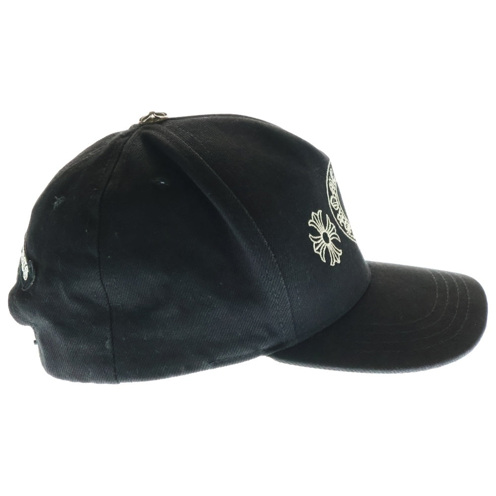 CHROME HEARTS(クロムハーツ) Horseshoe Cross Baseball Cap ホースシュー クロス刺繍 ベースボールキャップ ブラック
