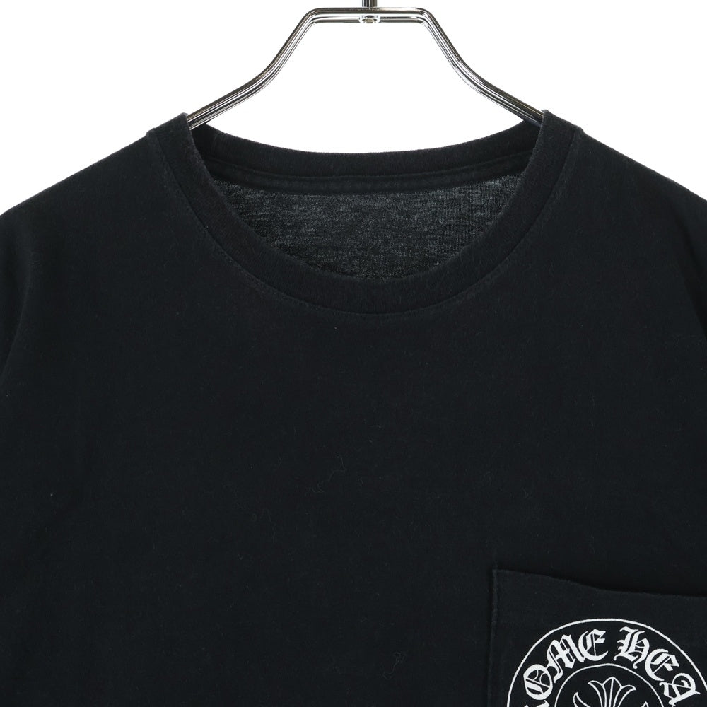 CHROME HEARTS(クロムハーツ) CH T-SHRT ロサンゼルス限定バックホースシュープリント クルーネック 半袖Tシャツ カットソー ブラック